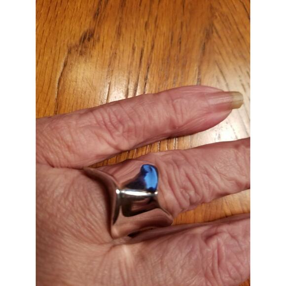 Wave sterling silver ring size 7.5 J100324 - Picture 1 of 4